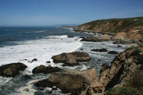 Kliffs vor der Bodega Bay