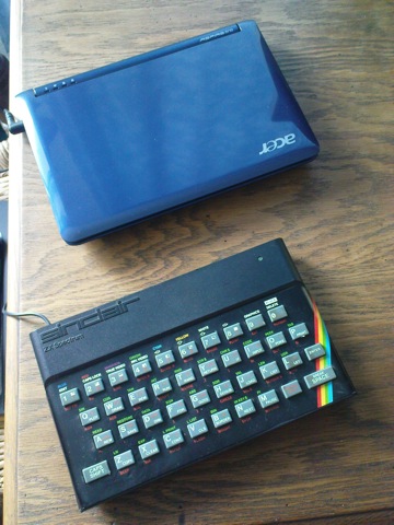 ZX Spectrum vs Acer Netbook