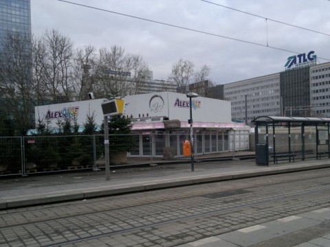 Behelfsbau auf dem Alexanderplatz