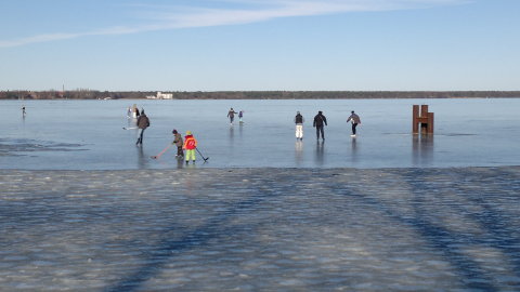 Müggelsee, Schlittschuhlaufen