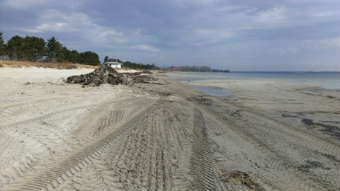 Strand nach der Säuberung