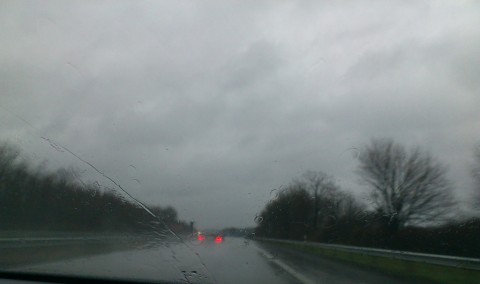 Schietwetter auf der Autobahn